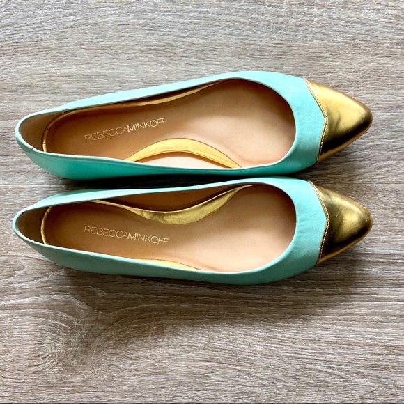 Rebecca Minkoff Irma Cap-Toe Ballerina Flat Mint - Picture 2 of 6